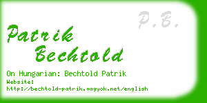 patrik bechtold business card